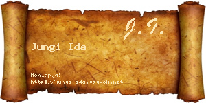 Jungi Ida névjegykártya